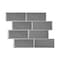 Smart Tiles Smart Tiles 8.38 in. W X 11.56 in. L Gray Mosaic Vinyl Adhesive Wall Tile 4 pc SM1064-4 - alternate 1